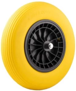 GARDENGEAR Kruiwagenwiel 4.00-8 Pu Plastic Geel