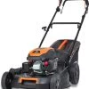 FUXTEC Grasmaaier Benzine - 51cm - 4-takt - 170cc - Zelfrijdend / Zelftrekkend /achterwielaandrijving - Mulchfunctie - Opvangbak 60L - FX-RM5170