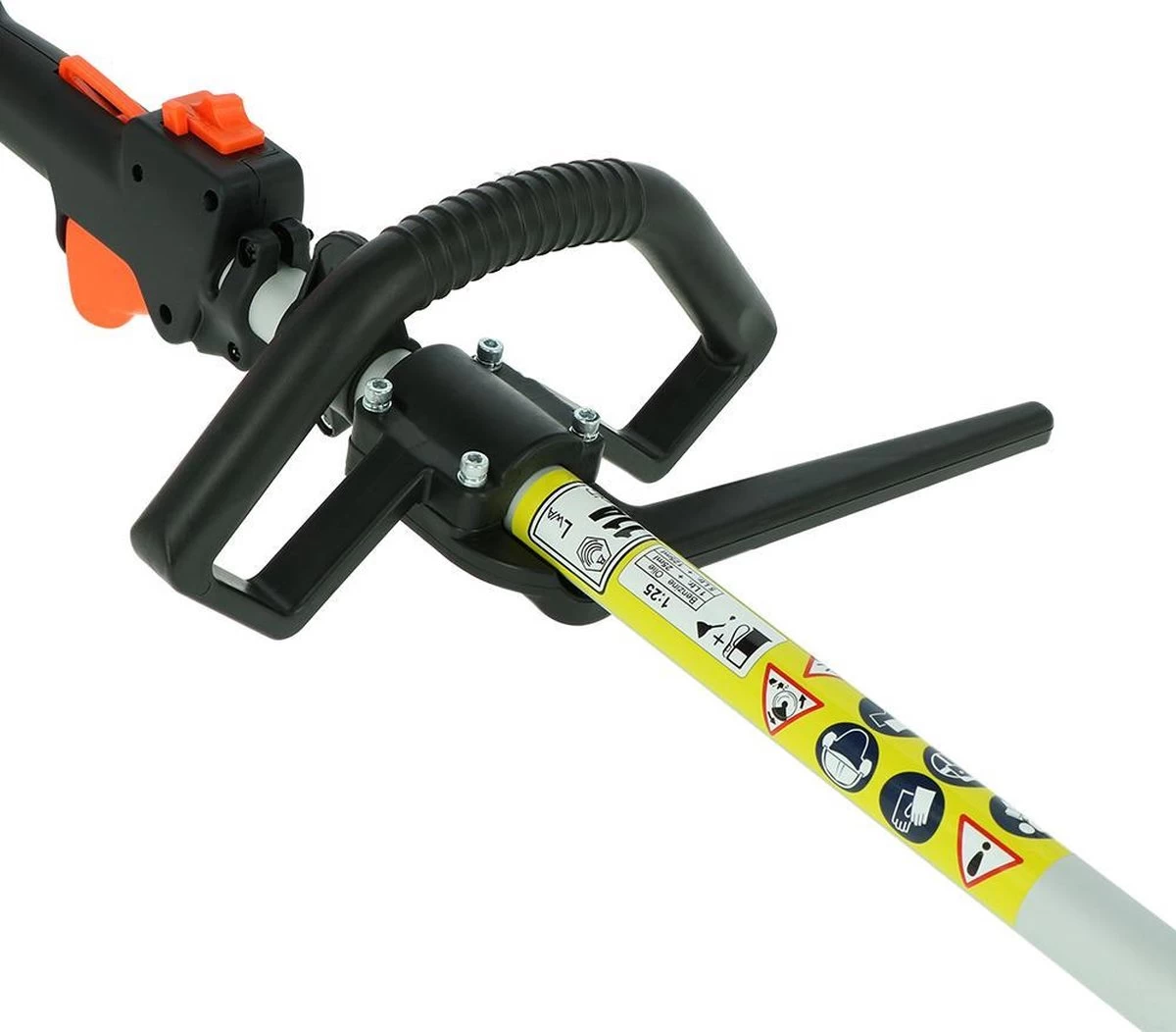 Kibani 6-in-1 Multitool - 52 Cc / 1.9 PK 2-takt Benzine Motor - Heggenschaar, Kettingzaag, Grastrimmer, Maaidraad 100M, Onkruidborstel, Zaagblad, Maaidraad 100 M & Bosmaaier - Afbeelding 10