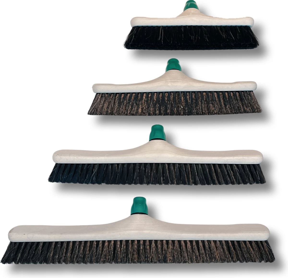 MAUS Bezem Binnen 50cm - Zachte Paardenhaar Zaalveger Met Steel 150cm - Gerecycled - Made In EU - Zeer Robuust - Afbeelding 3