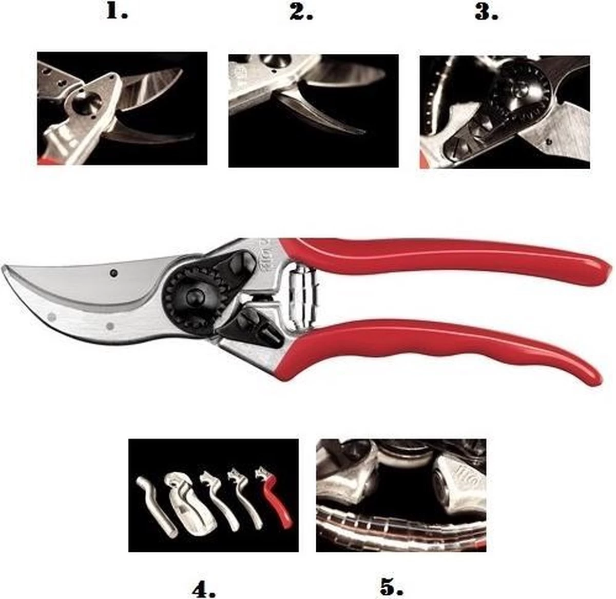 Felco 2 Snoeischaar - Rechtshandig - Max. Knipdiameter 25 Mm - Lengte 215 Mm - Afbeelding 5