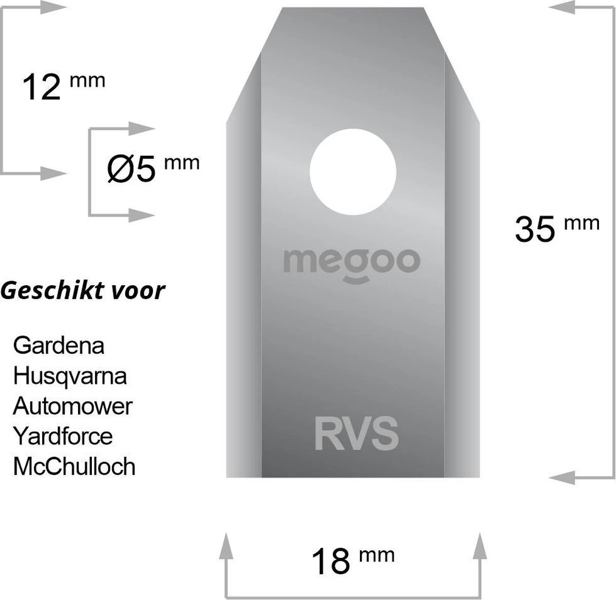 Mesjes Voor Husqvarna Automower - Reservemessen Voor Gardena Robotmaaier - 30st - RVS - Plastic Box - Megoo® - Afbeelding 2
