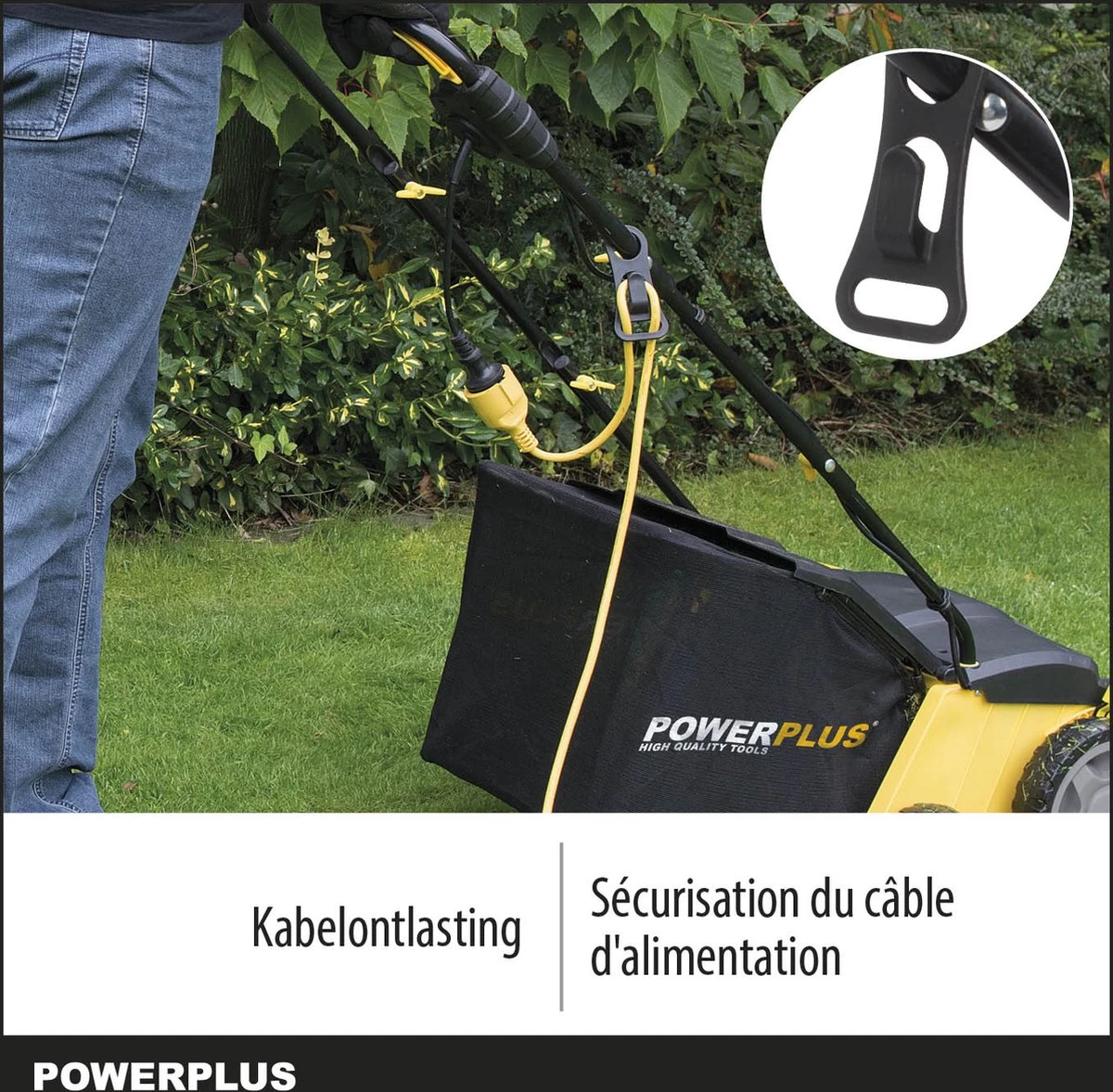 Powerplus POWXG7513 Elektrische Verticuteermachine - Mos Verwijderaar - 1400W - 320mm Maaibreedte - 45L Opvangbak - Incl. Gazonbeluchter/grasbeluchter - Afbeelding 4