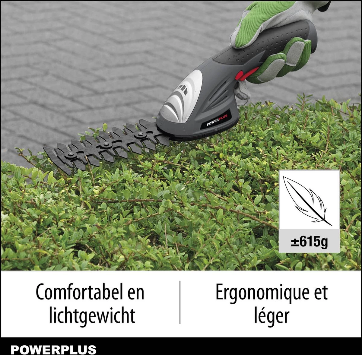 Powerplus POWEG4500 Gras-/Heggenschaar Accu - 7.2V - Snoeien En Knippen - Zwaardlengte 83/120mm - Mesafstand 8mm - Incl. 1,5Ah Accu En Lader - Haagschaar Voor Tuinonderhoud - Afbeelding 2