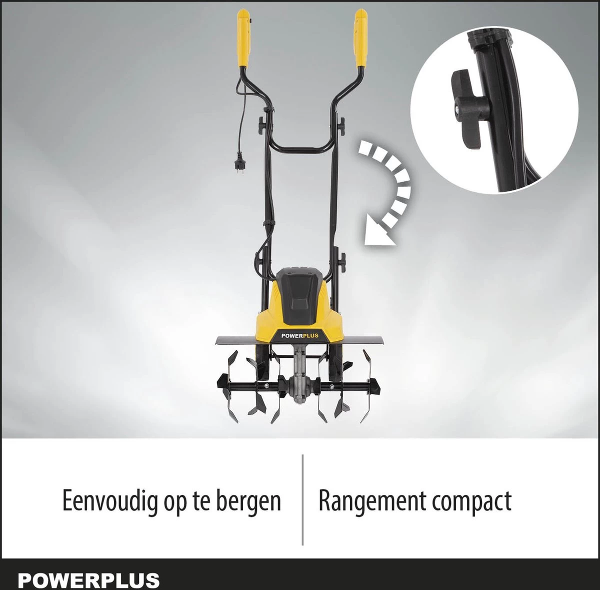Powerplus POWXG72010 Tuinfrees - 1500W - Werkbreedte 450mm - Werkdiepte Max. 220mm - Incl. 6 Messen En Wielen - Afbeelding 2