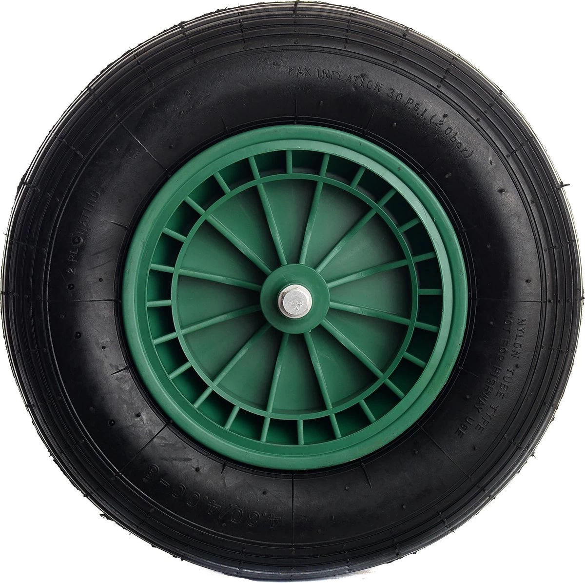 Kruiwagen Wiel 4.00 - 8 Luchtband Lijnprofiel - Asdiameter 20mm - Afbeelding 17