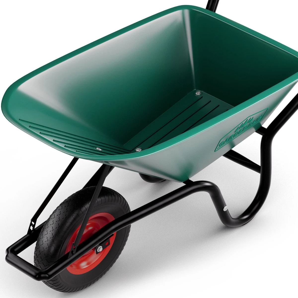 Gardebruk Kruiwagen 100 L - Kunststof Kuip – Tot 150KG Groen - Afbeelding 9