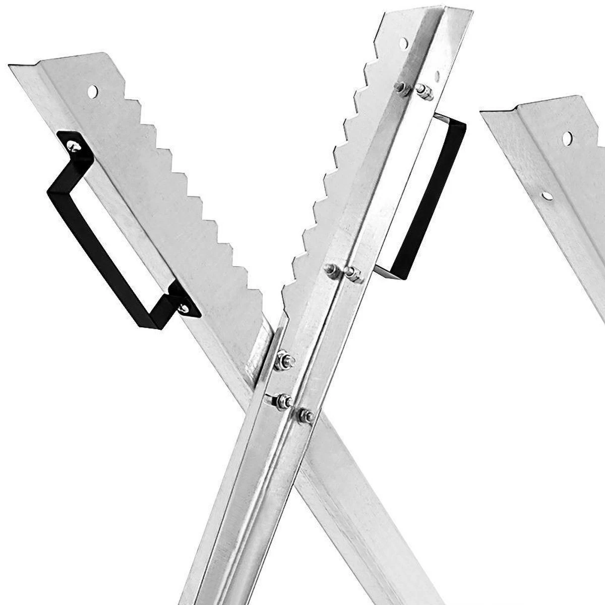 Merkloos Monzana Zaagbok - Metaal Opvouwbaar 83x81x88cm - Zilver - Afbeelding 3