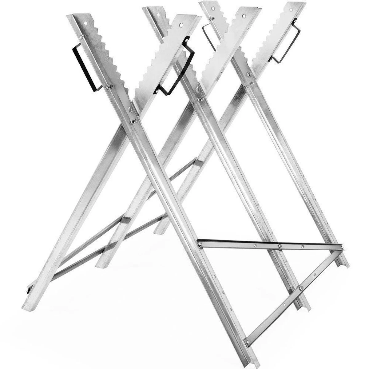 Merkloos Monzana Zaagbok - Metaal Opvouwbaar 83x81x88cm - Zilver - Afbeelding 4