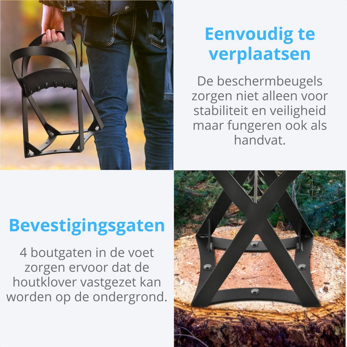 Zenzee - Houtklover - Houtsplijter - Houtkliever - Staal - Afbeelding 9