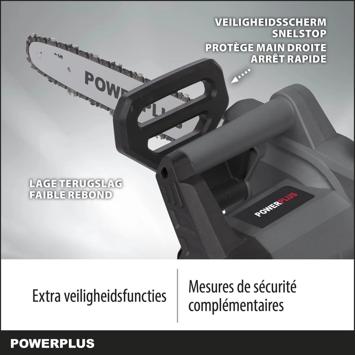 Powerplus POWEG10110 Elektrische Kettingzaag - 2200W - Zwaardlengte 400mm - Automatische Kettingsmering - Incl. 1x Ketting En 1x Zwaard - Afbeelding 5
