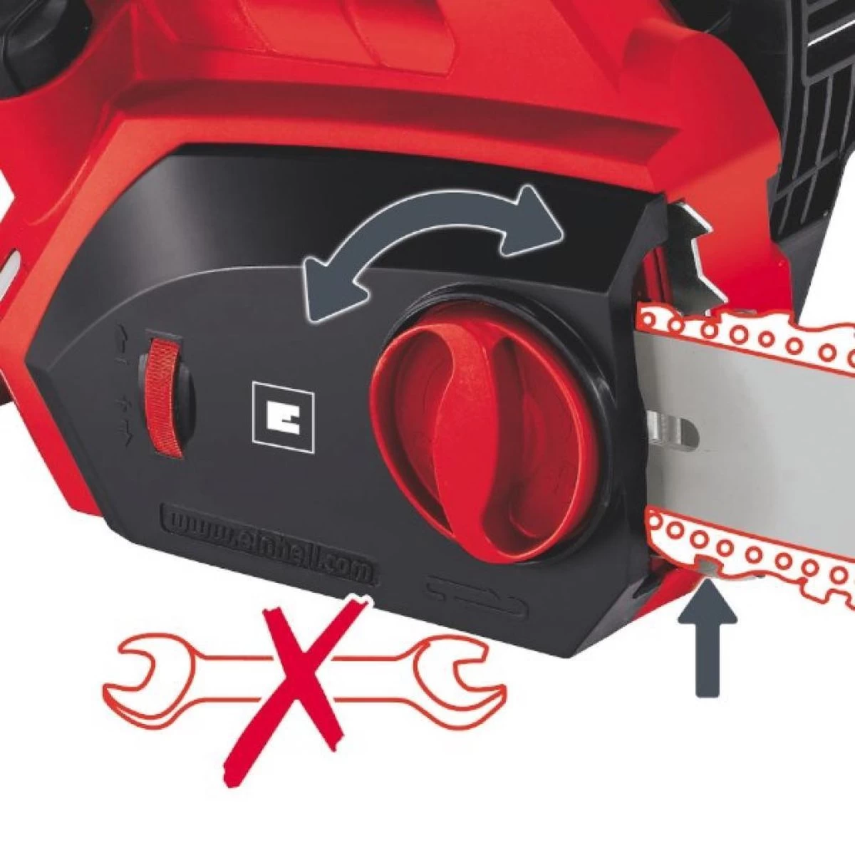 Einhell Elektrische Kettingzaag GH-EC 1835 (1800 Watt - 325 Mm Zaaglengte - Oregon-ketting En Kwaliteitszwaard - Terugslagbescherming En Kettingvangbout) - Afbeelding 14