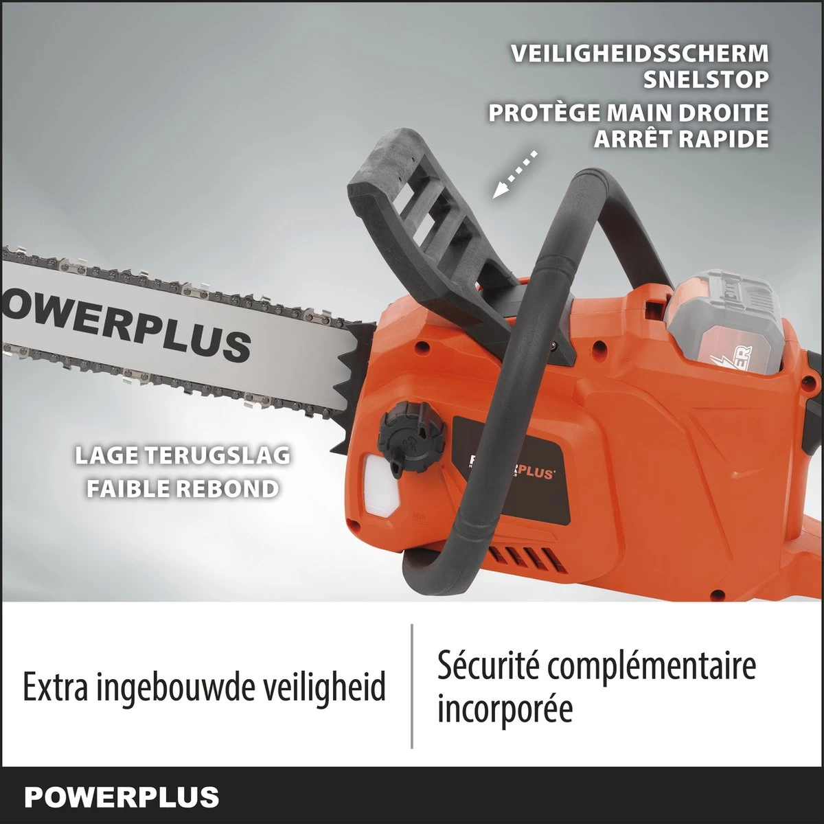 Powerplus Dual Power POWDPGSET33 Accu Kettingzaag - 40V - 30 Cm Zwaardlengte -2x20V Accu -1 X Lader - Afbeelding 3