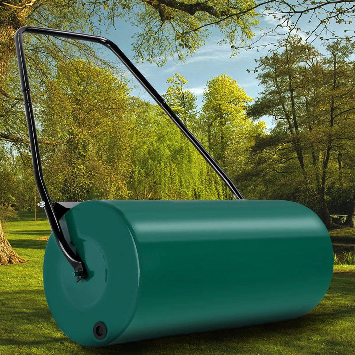 Gardebruk Tuinwals 60cm - 50L Vulvolume Staaltrommel - Groen - Afbeelding 7