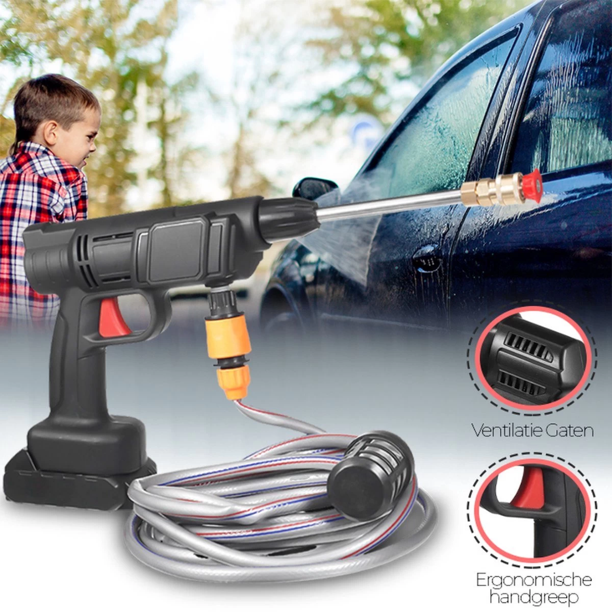 Hogedrukreiniger - Draagbaar - Auto Wasmachine - Hogedrukreiniger - Afbeelding 3