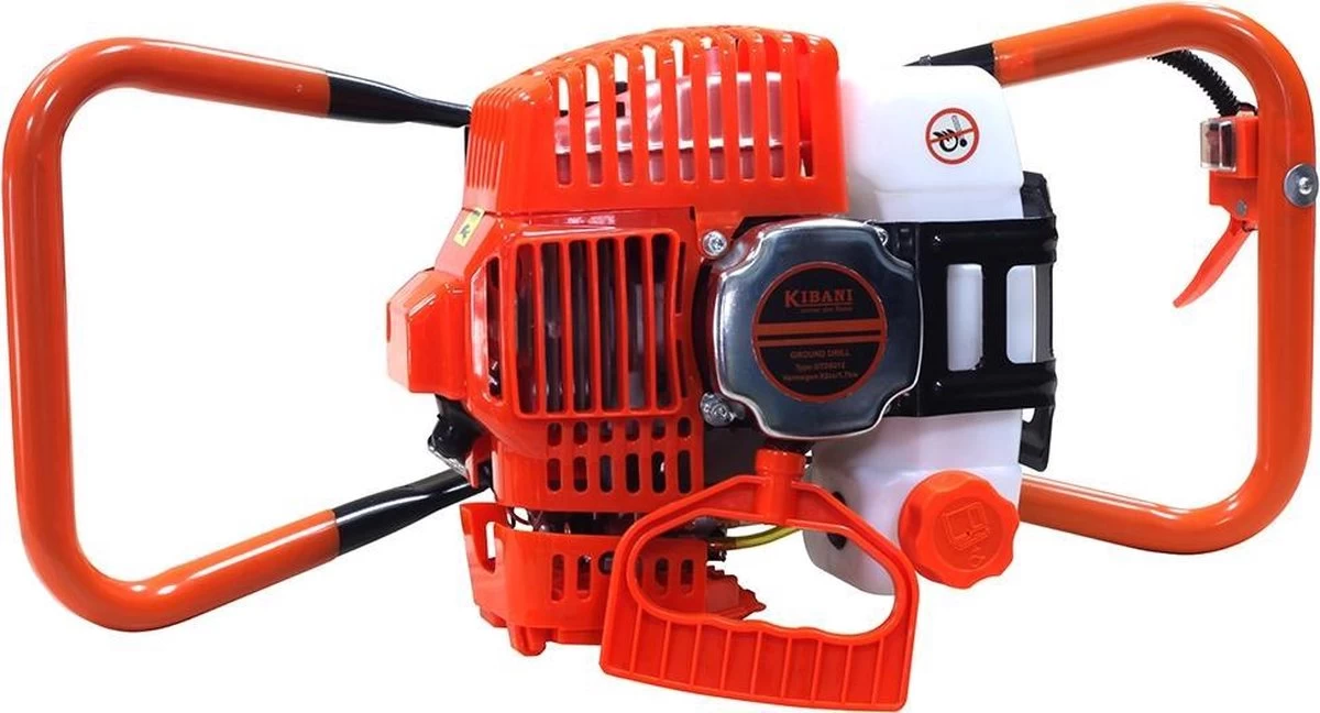 Kibani Grondboor 52cc Benzine - Excl. Losse Grondboren - Palenboor - Grondboor Machine - Afbeelding 2