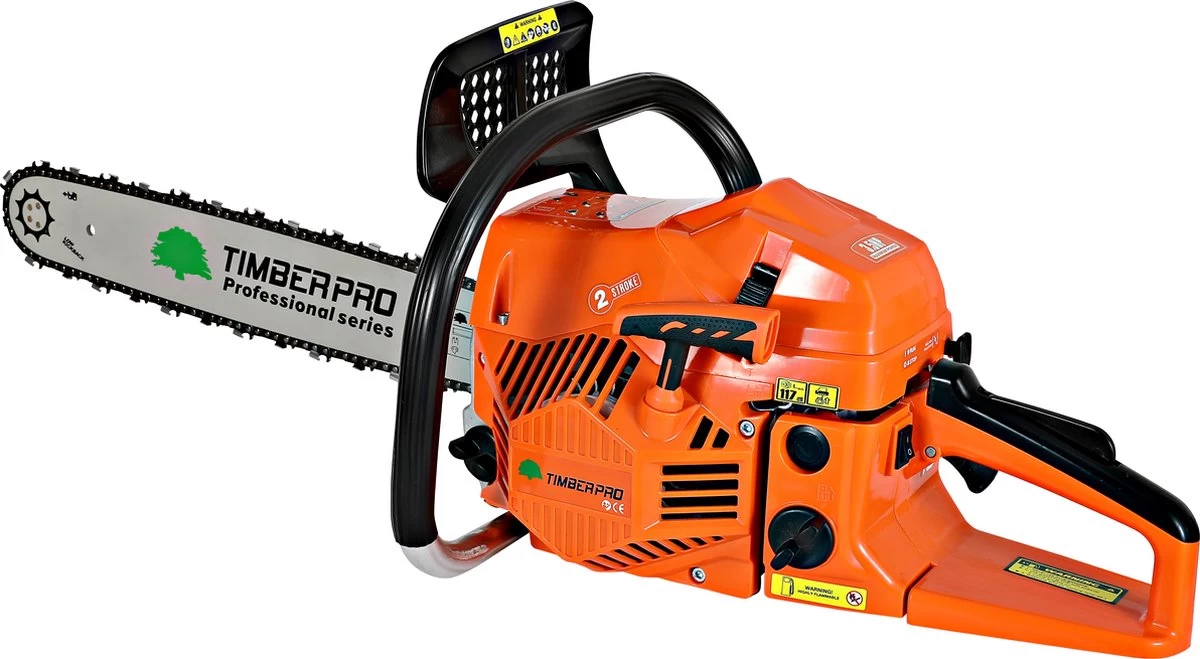 TIMBERPRO - Kettingzaag – Benzine - 62 Cc - Zwaardlengte 50 Cm - Transportzak - 2e Ketting - Afbeelding 7