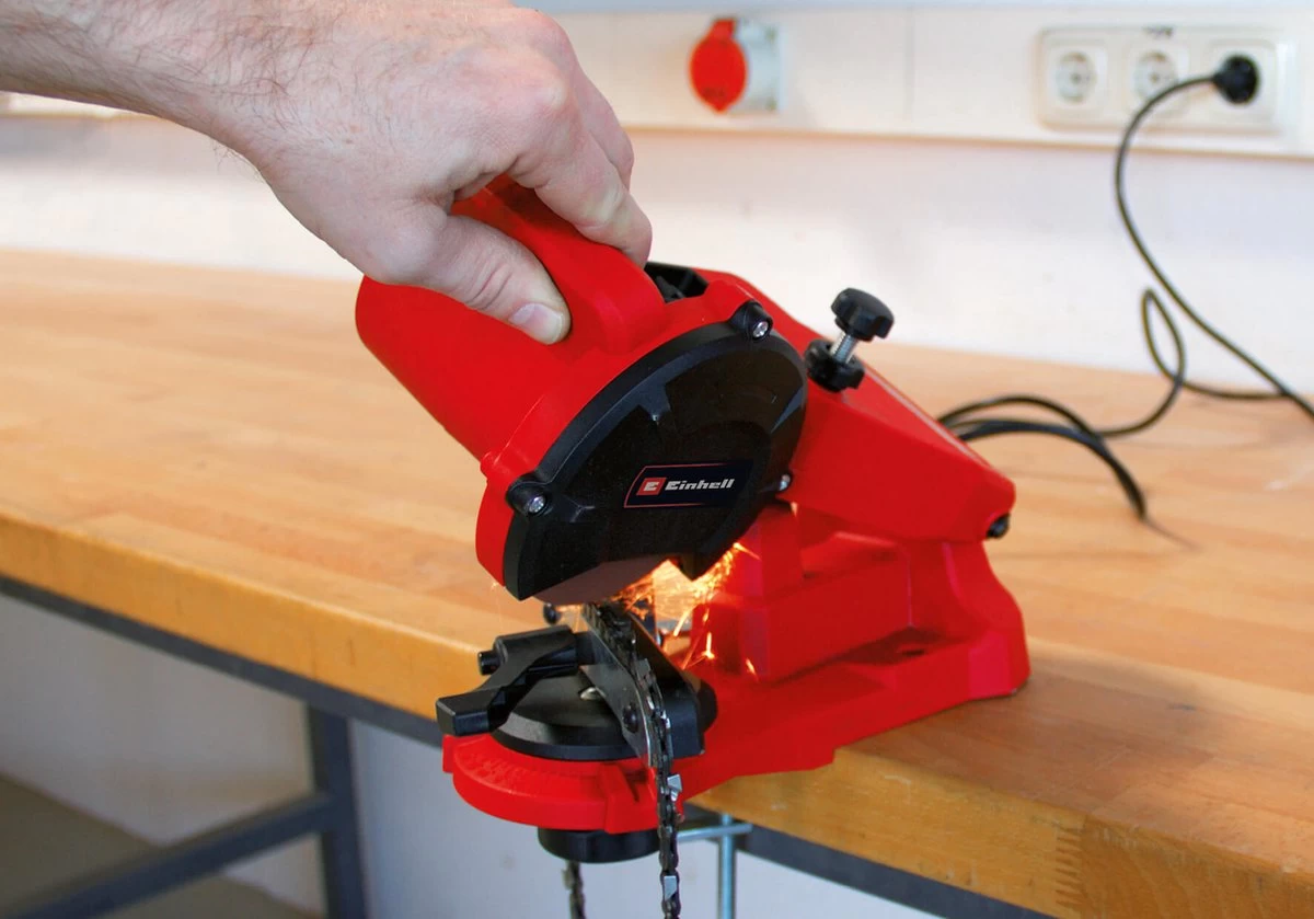 Einhell Kettingslijper GC-CS 85 E (85 W - 5500 /min - Slijphoekverstelling W. Schaal - Kettingspanner - Dieptebegrenzer Incl. Slijpschijf) - Afbeelding 9