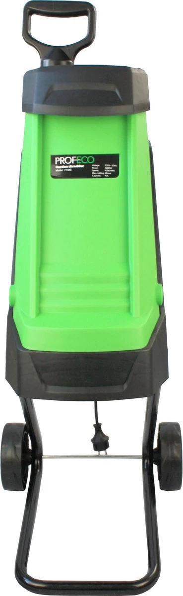 Profeco Stille Hakselaar 2000W - Tuinhakselaar - Versnipperaar Voor 45mm Takdikte - Incl. 50 Liter Opvangzak En Veilige Duwstok - Afbeelding 3