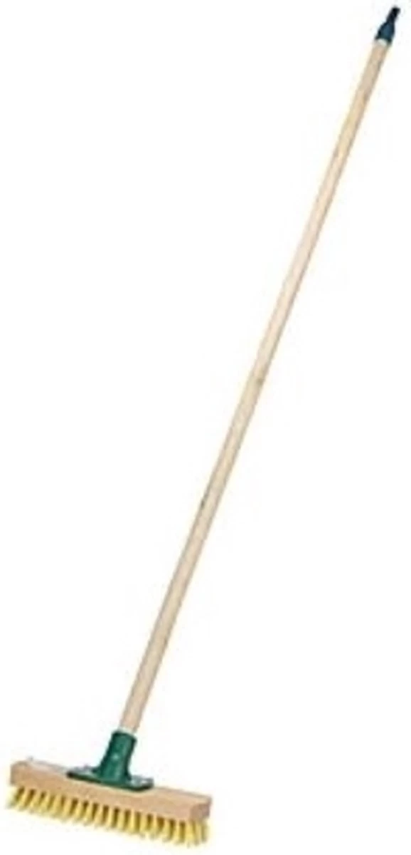 Merkloos Luiwagen/schrobbezem Met Steel - Hout - 24 Cm - Afbeelding 2