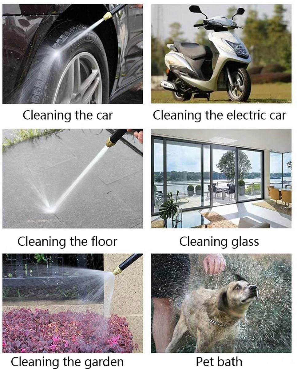Merkloos Terrasreiniger - Hogedrukspuit - Ergonomisch - Compact - Draagbaar - Tuinslang - Schuimen - Afbeelding 4