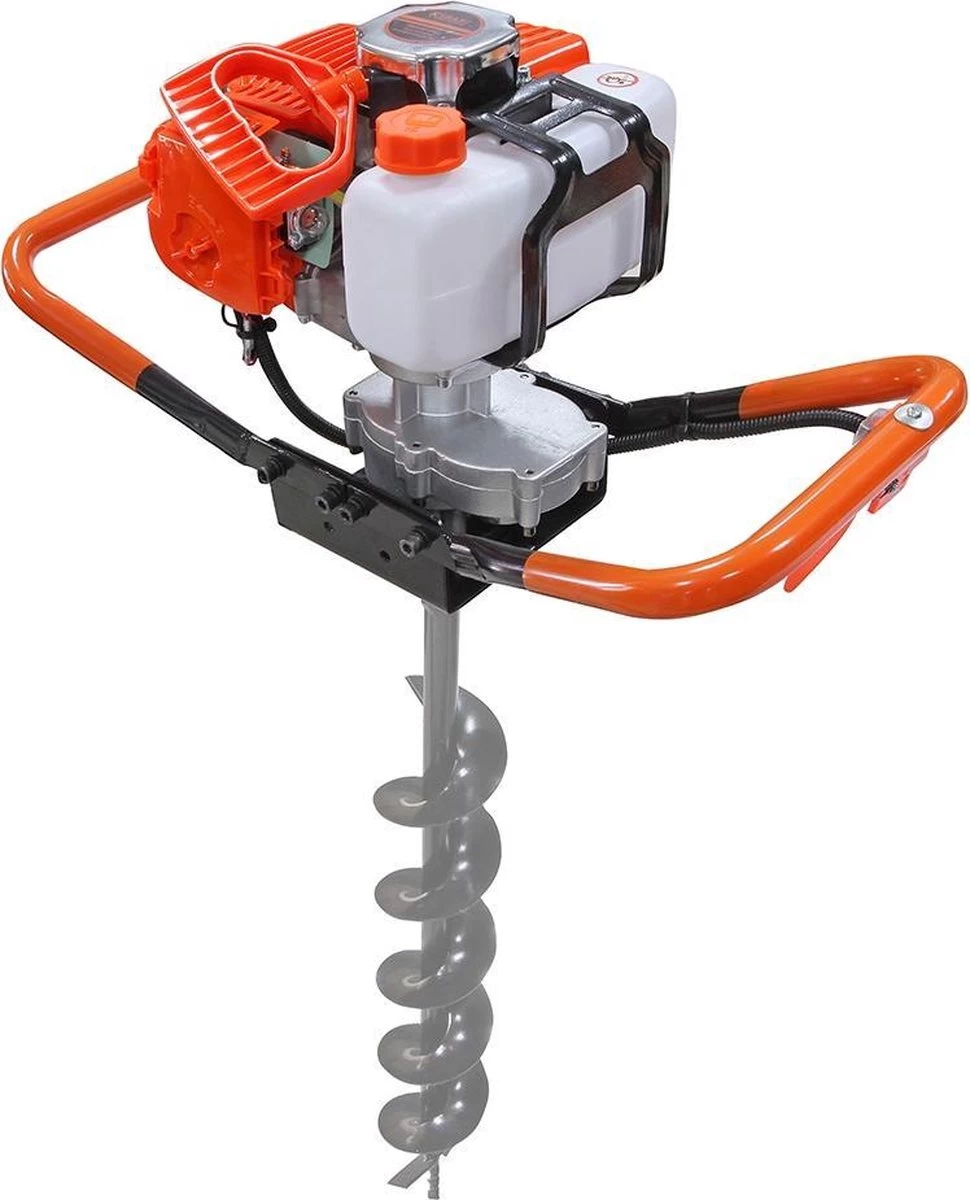 Kibani Grondboor 52cc Benzine - Excl. Losse Grondboren - Palenboor - Grondboor Machine - Afbeelding 6