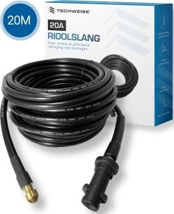 Techweise - Rioolslang Voor Kärcher K2 T/m K7 - 20M - Met 4 Achterwaartse Hogedruksproeiers